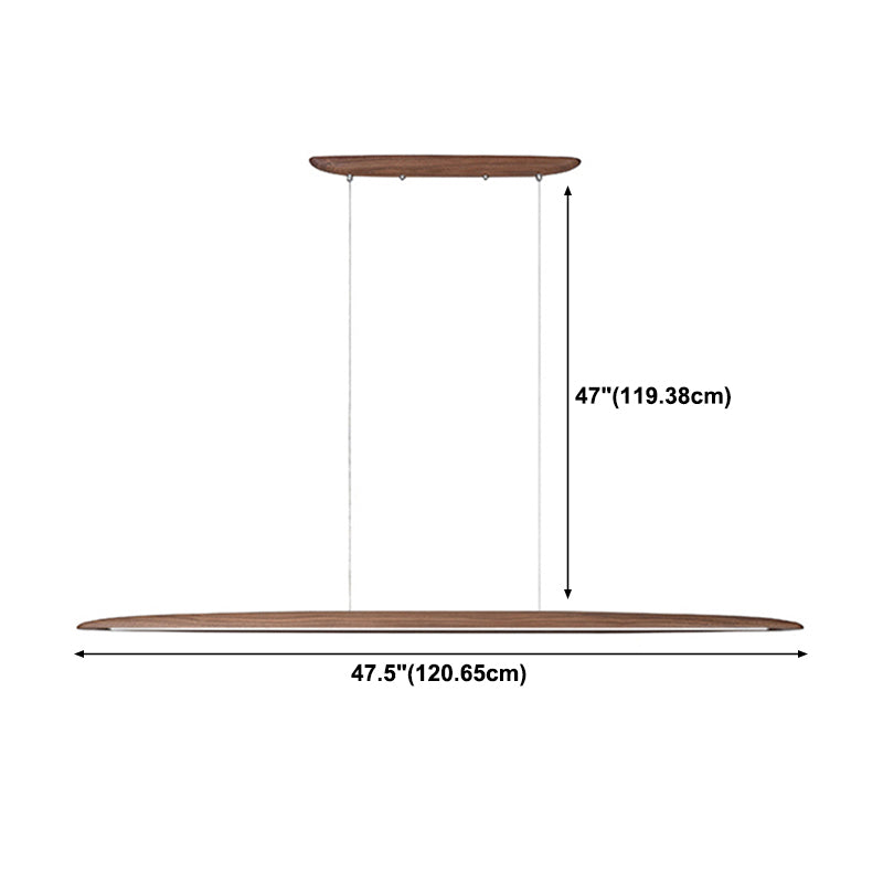 Walnut Island Lighting Fixture Modern 1-Head Restaurant Suspension Lamp with Acrylic Shade