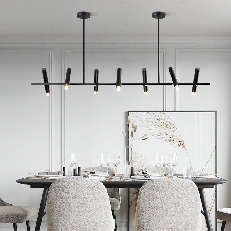 Metal Track Light Modern Multi-Head Linear Island Lighting Fixtures for Restaurant