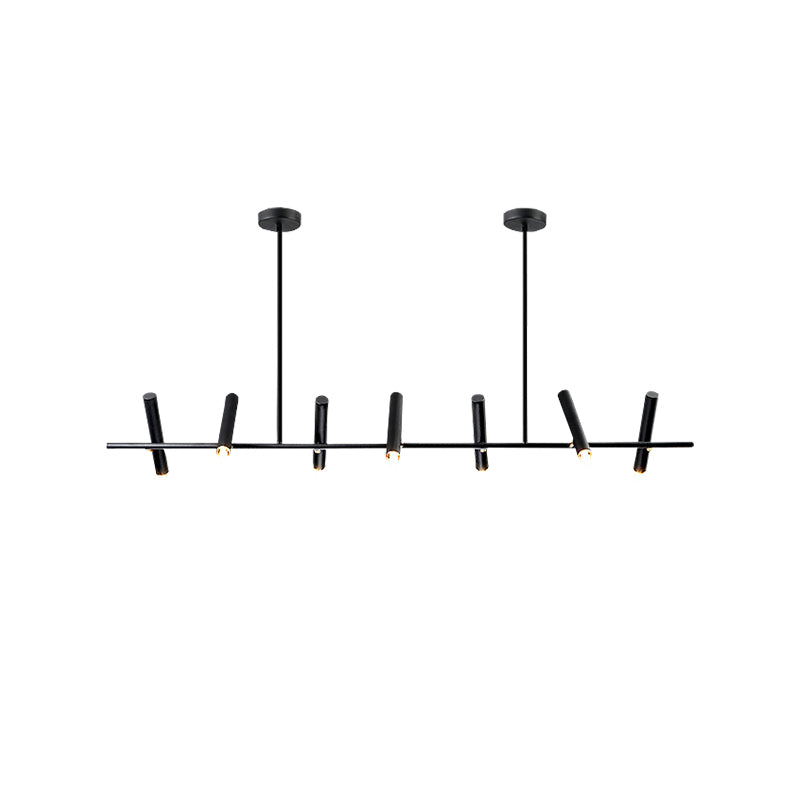 Metal Track Light Modern Multi-Head Linear Island Lighting Fixtures for Restaurant