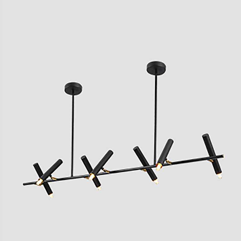 Metal Track Light Modern Multi-Head Linear Island Lighting Fixtures for Restaurant