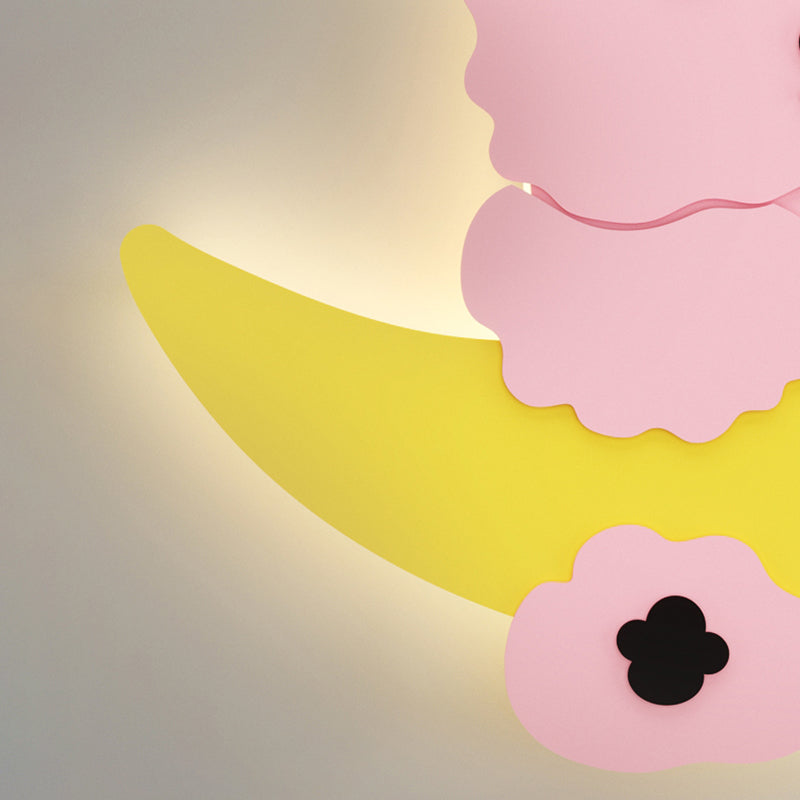 Modern Style Unique Shape Wall Sconce Metal 1 Light Sconce Lighting for Children's Room