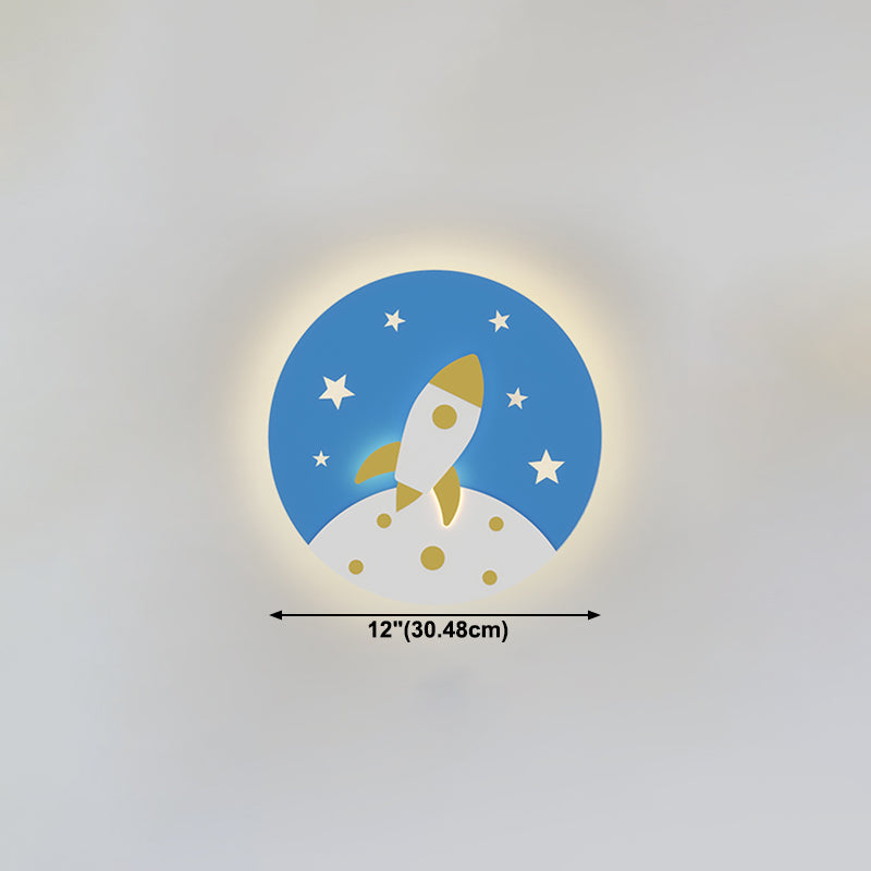 Modern Style Unique Shape Wall Sconce Metal 1 Light Sconce Lighting for Children's Room