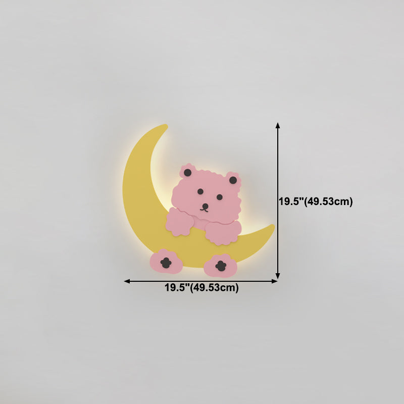 Modern Style Unique Shape Wall Sconce Metal 1 Light Sconce Lighting for Children's Room