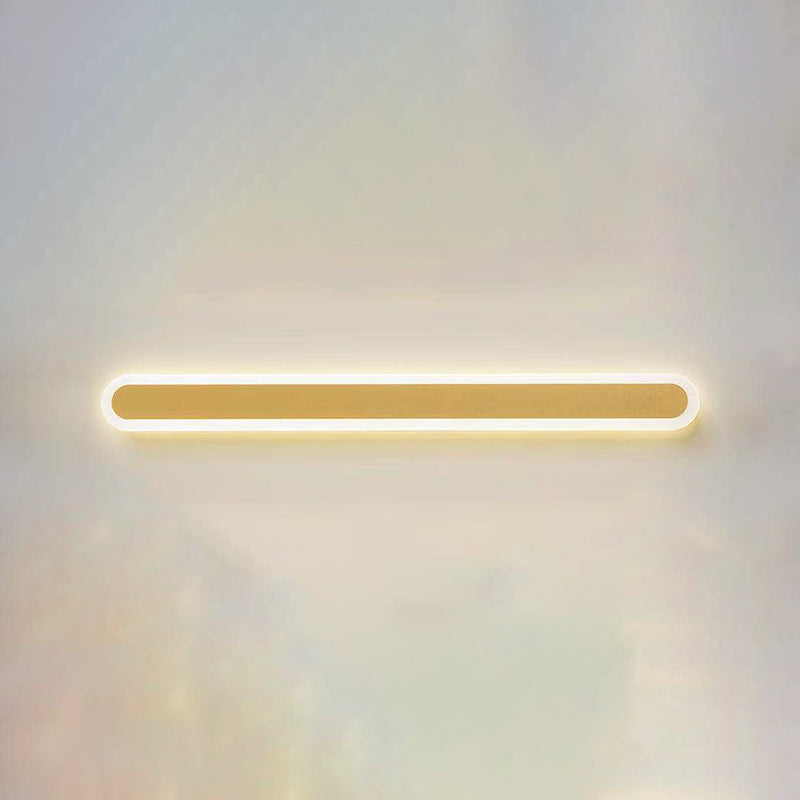 Modern Style Linear Shape Wall Sconce Metal 1 Light Sconce Lighting for Bedroom