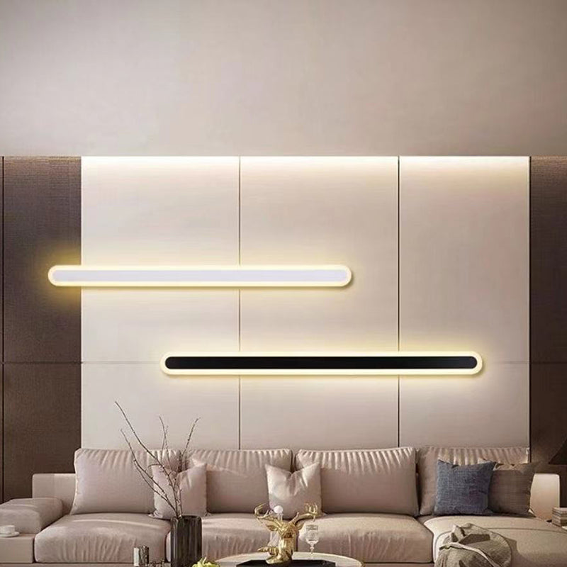 Modern Style Linear Shape Wall Sconce Metal 1 Light Sconce Lighting for Bedroom