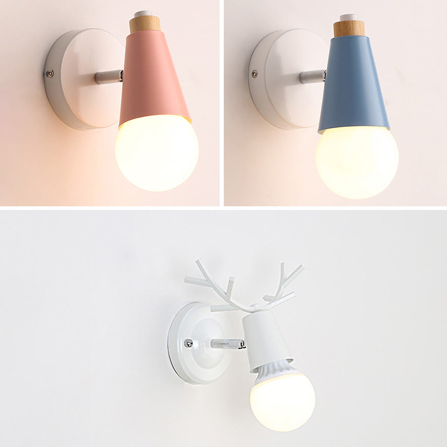 Modern Style Geometric Wall Lamps Metal 1 Light Wall Lighting for Living Room