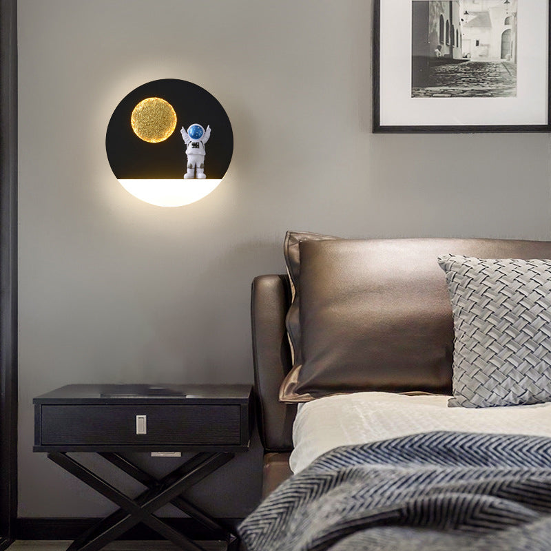 Modern Style Geometry Shape Wall Sconce Metal 1 Light Sconce Lighting for Bedroom