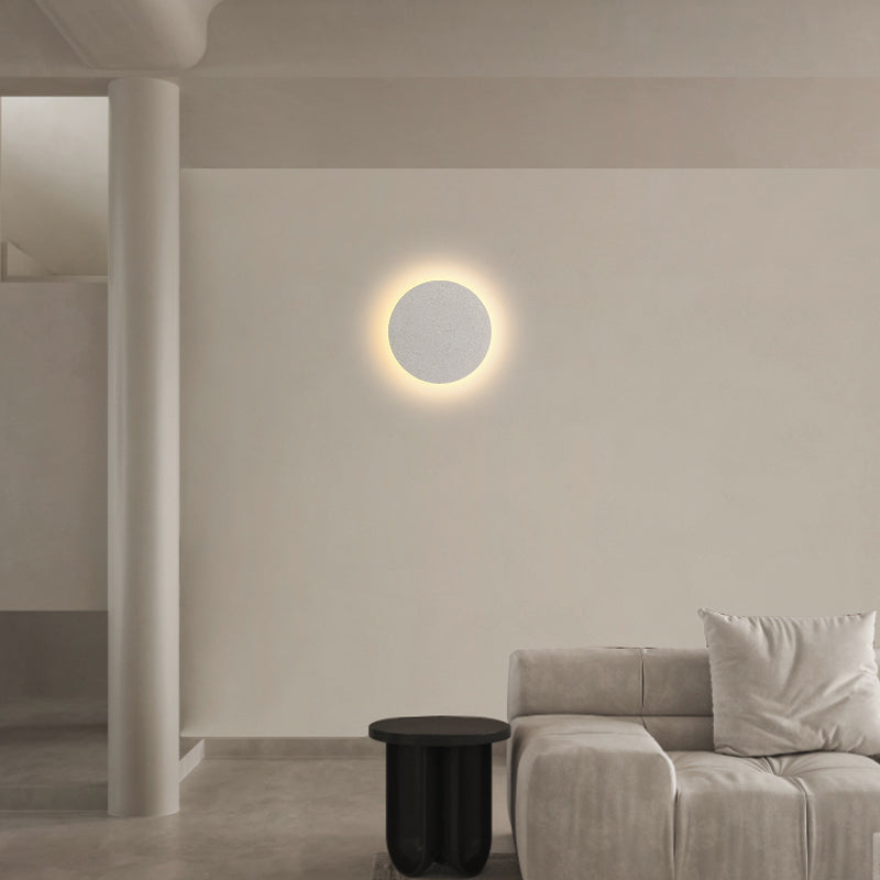 Concrete Circular Wall Sconce Simplicity Living Room LED Wall Lamp
