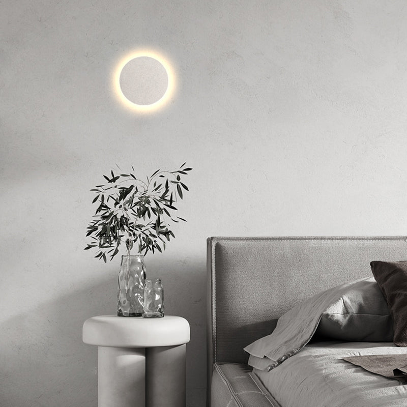 Concrete Circular Wall Sconce Simplicity Living Room LED Wall Lamp