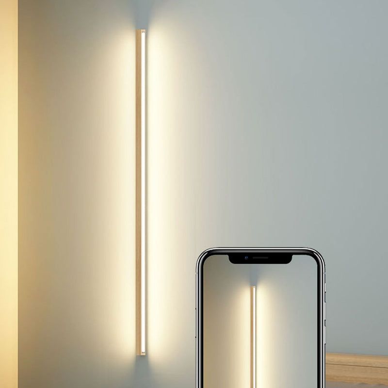 Modern Style Linear Shape Wall Sconce Wood Sconce Lighting for Bedroom