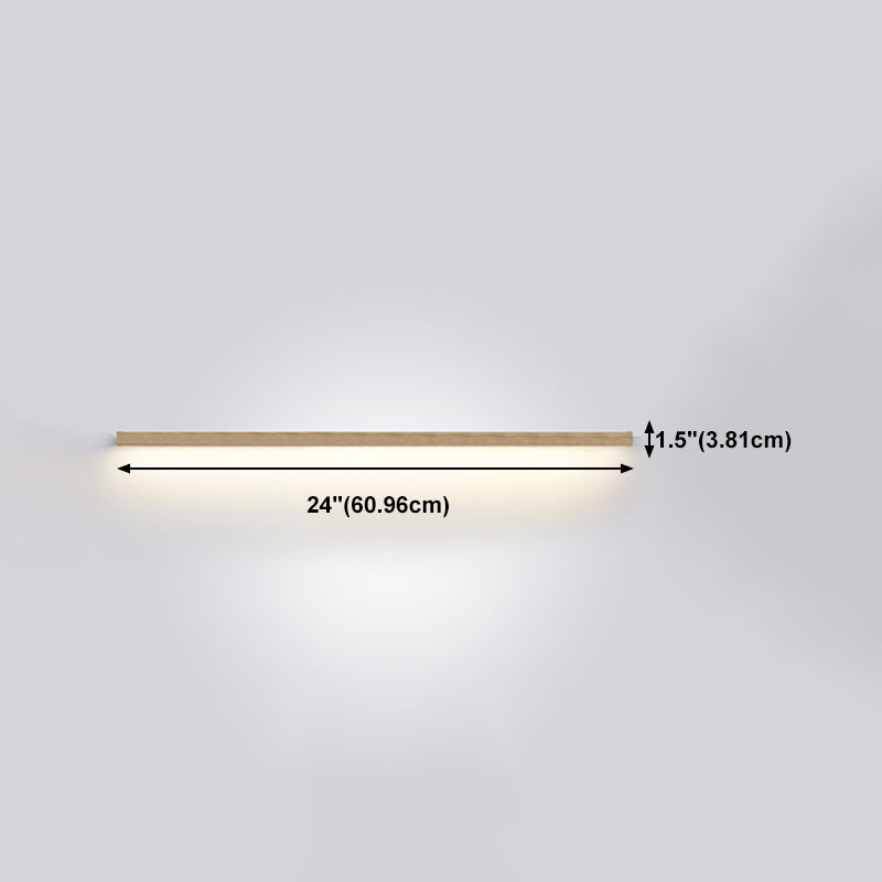 Modern Style Linear Shape Wall Sconce Wood Sconce Lighting for Bedroom