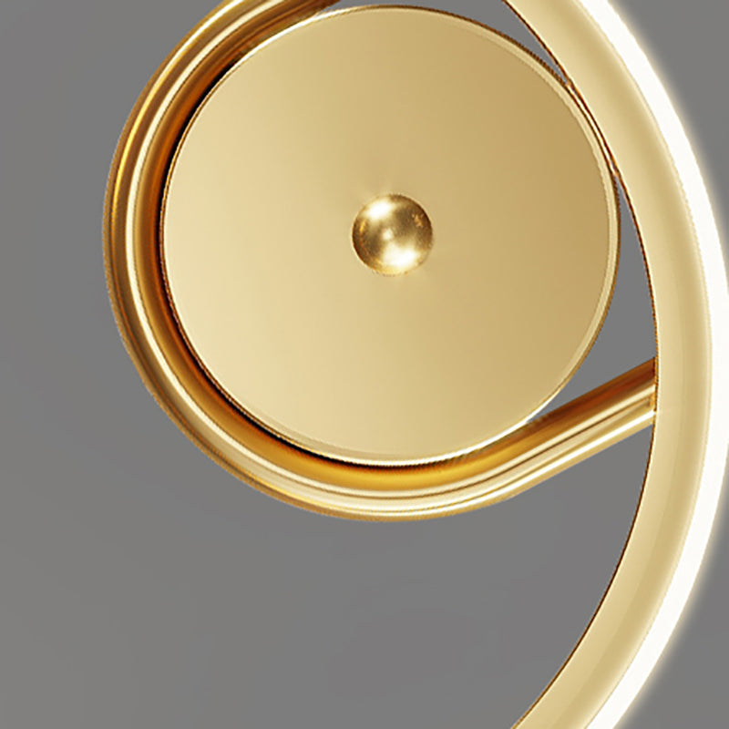 Glass Round Shape Wall Light Modern Style 2-Lights Wall Mount Light Fixture