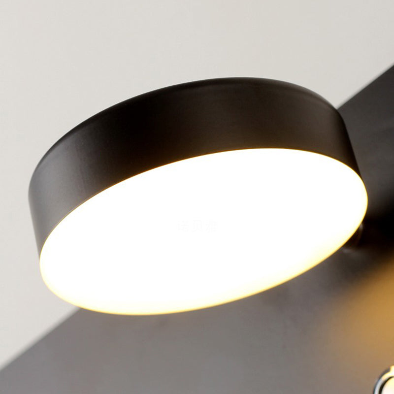 Bedside Reading Wall Light Rotatable Nordic LED Sconce with Shelf and USB Charging Port