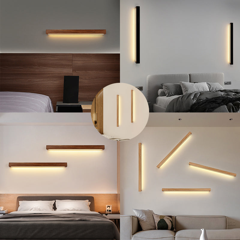 Modern Style Linear Shape Wall Sconce 1 Light Sconce Lighting for Bedroom