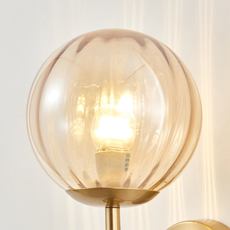 Modern Style Ball Wall Mounted Lamps Glass 1 Light Wall Sconces