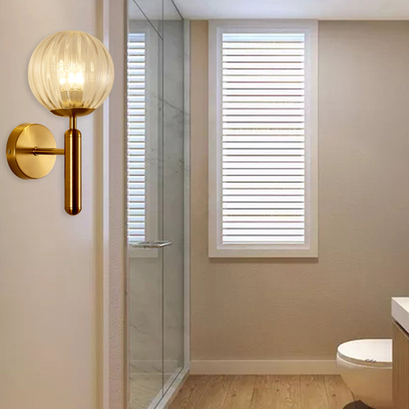 Modern Style Ball Wall Mounted Lamps Glass 1 Light Wall Sconces
