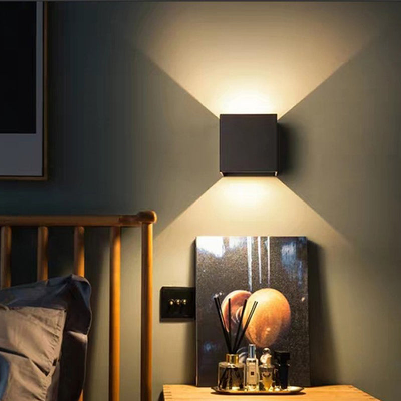 Modern Style Geometric Wall Light Sconces Metal 2 Lights Wall Washer Sconce