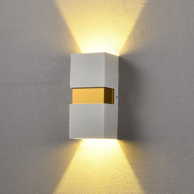 Modern Style Geometric Wall Light Sconces Metal 2 Lights Wall Washer Sconce