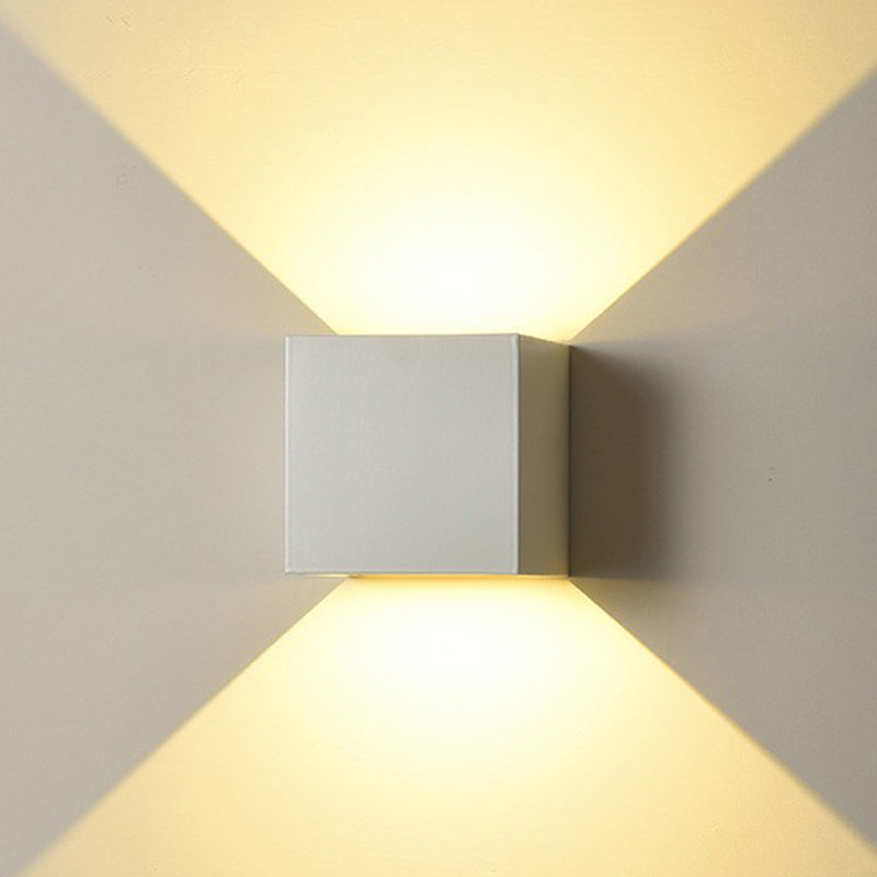Modern Style Geometric Wall Light Sconces Metal 2 Lights Wall Washer Sconce