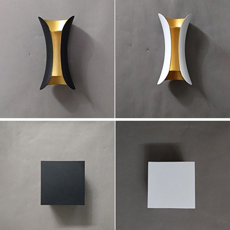 Modern Style Geometric Wall Light Sconces Metal 2 Lights Wall Washer Sconce
