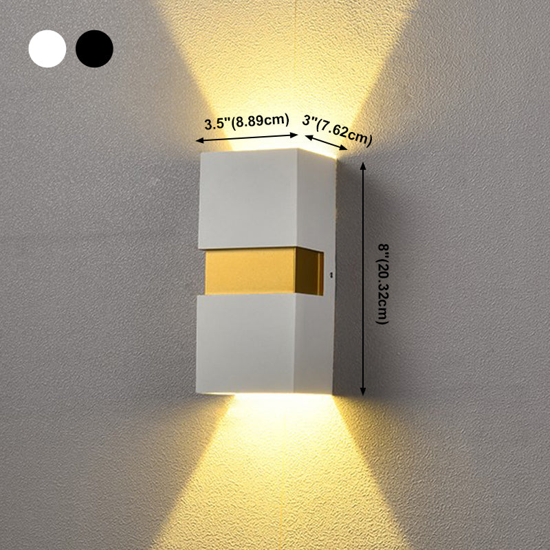 Modern Style Geometric Wall Light Sconces Metal 2 Lights Wall Washer Sconce