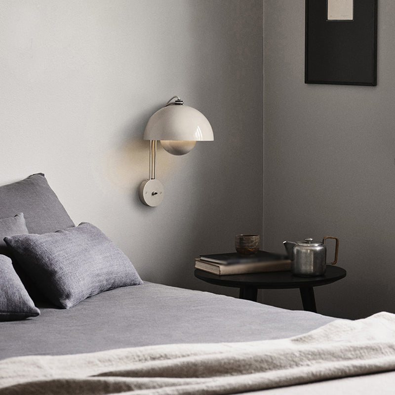 Modern Style Dome Wall Light Sconces Metal 1 Light Wall Lighting