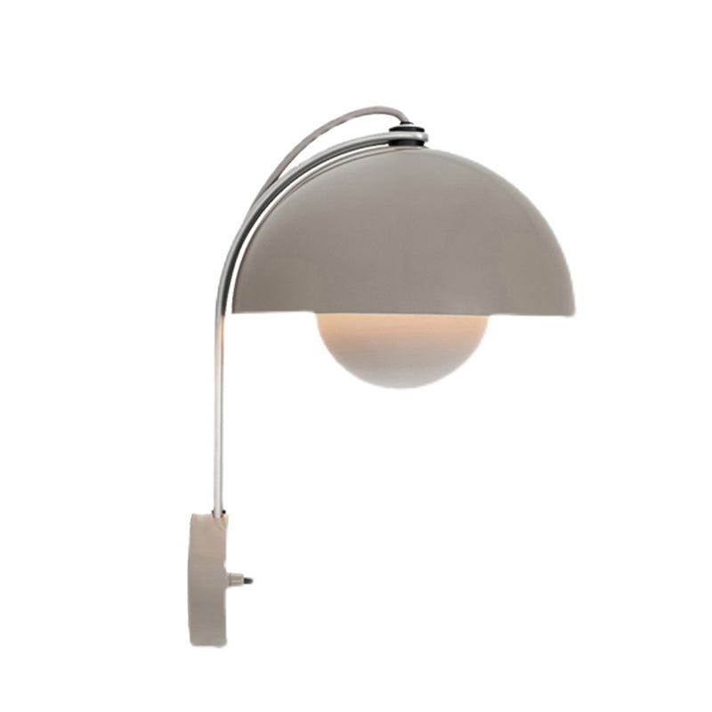 Modern Style Dome Wall Light Sconces Metal 1 Light Wall Lighting