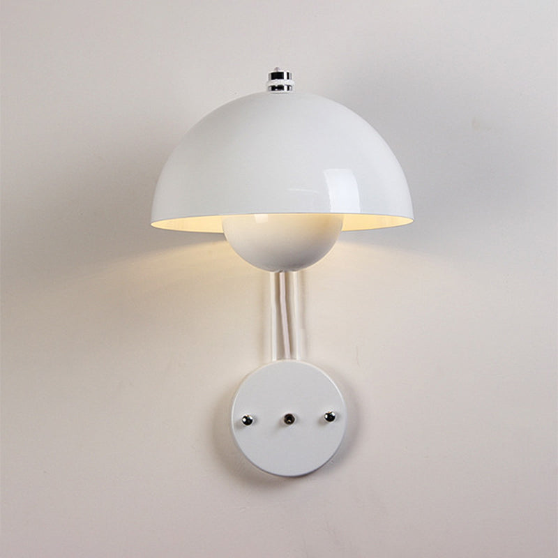 Modern Style Dome Wall Light Sconces Metal 1 Light Wall Lighting
