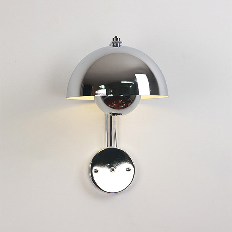 Modern Style Dome Wall Light Sconces Metal 1 Light Wall Lighting