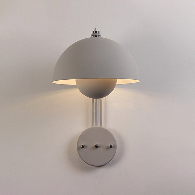 Modern Style Dome Wall Light Sconces Metal 1 Light Wall Lighting