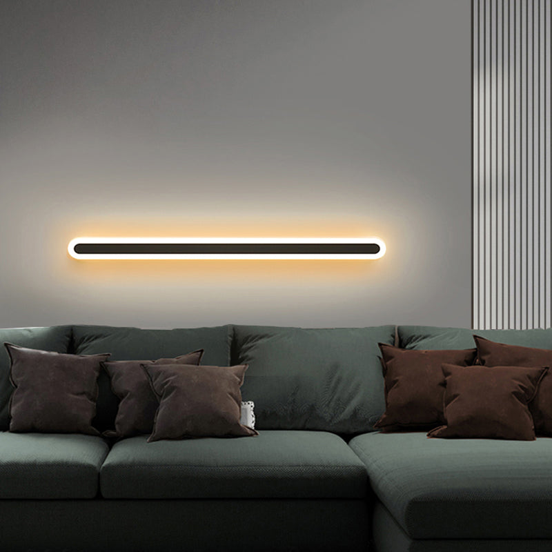 Contemporary Wall Sconce Straight LED Wall Light with Metal for Bedroom