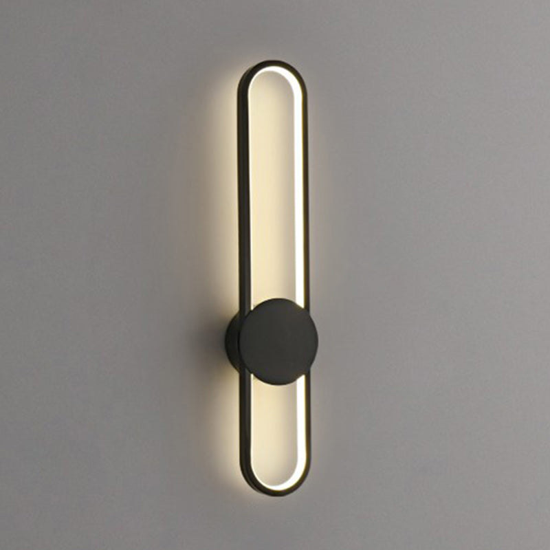 Nordic Style Brass Wall Light Linear Single Light LED Wall Sconce for Living Room