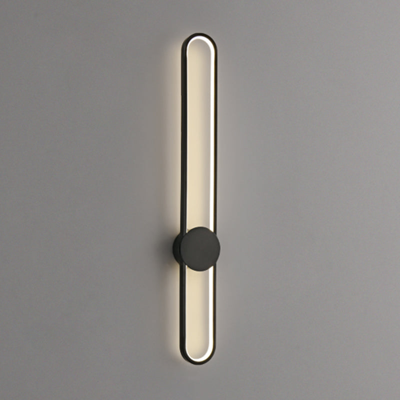 Nordic Style Brass Wall Light Linear Single Light LED Wall Sconce for Living Room