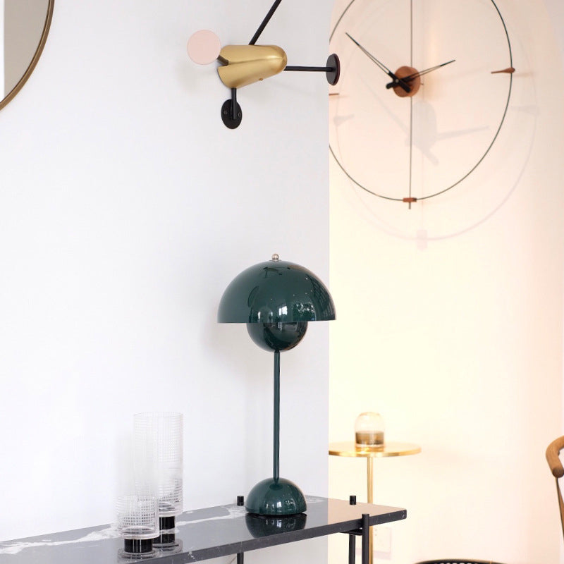 Contemporary Style Dome Night Table Lamps Metal 1-Light Table Lamp