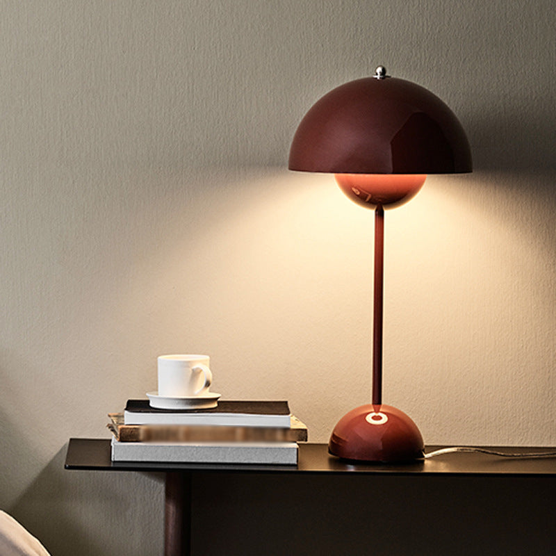 Contemporary Style Dome Night Table Lamps Metal 1-Light Table Lamp
