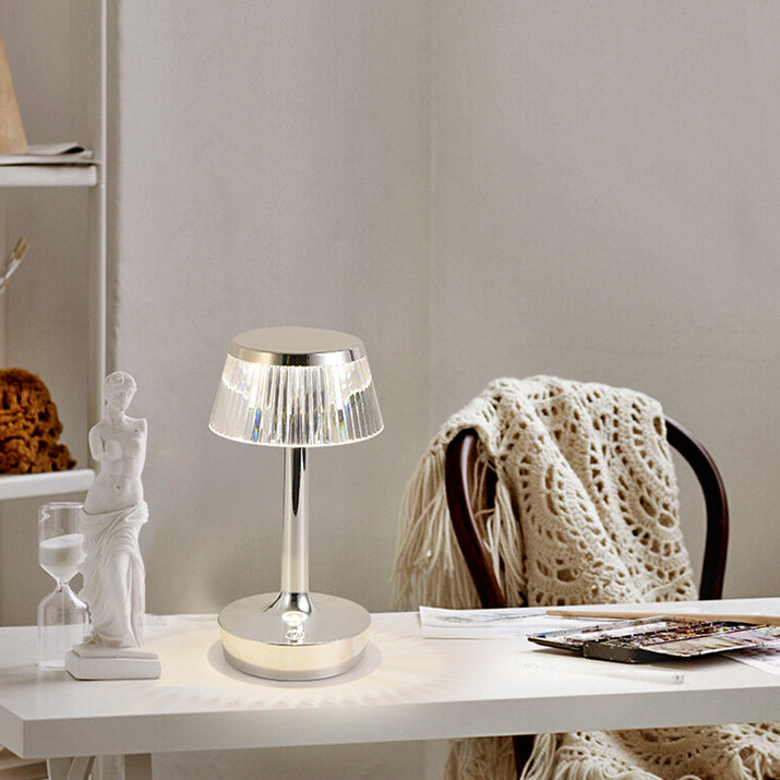 Contemporary Style Geometric Night Table Lamps Metal 1-Light Table Lamp