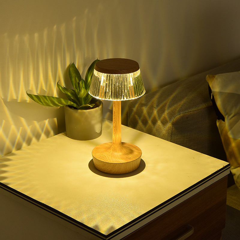 Contemporary Style Geometric Night Table Lamps Metal 1-Light Table Lamp
