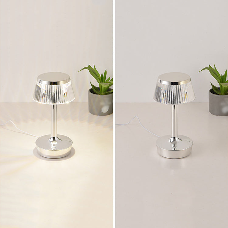 Contemporary Style Geometric Night Table Lamps Metal 1-Light Table Lamp