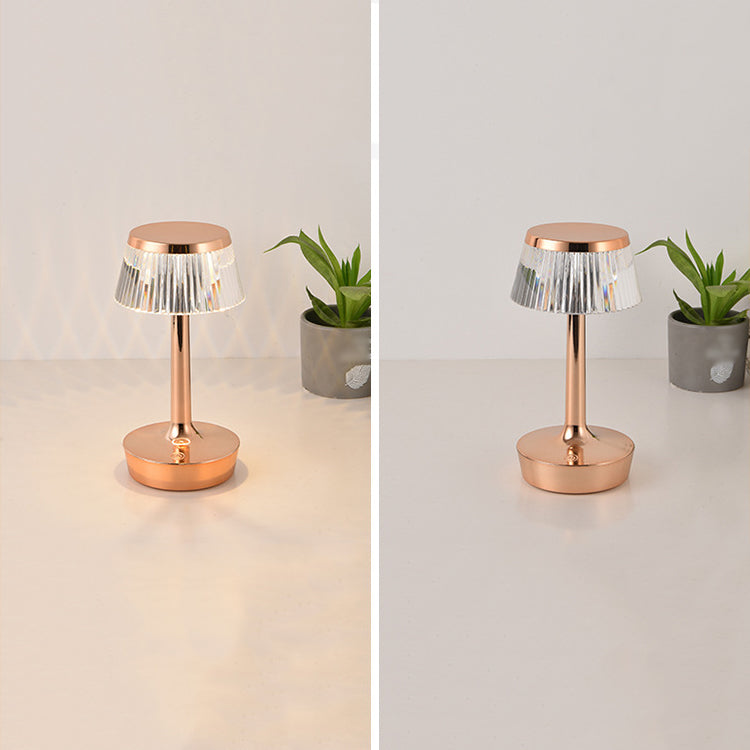 Contemporary Style Geometric Night Table Lamps Metal 1-Light Table Lamp