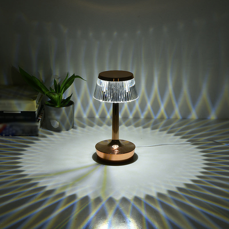 Contemporary Style Geometric Night Table Lamps Metal 1-Light Table Lamp