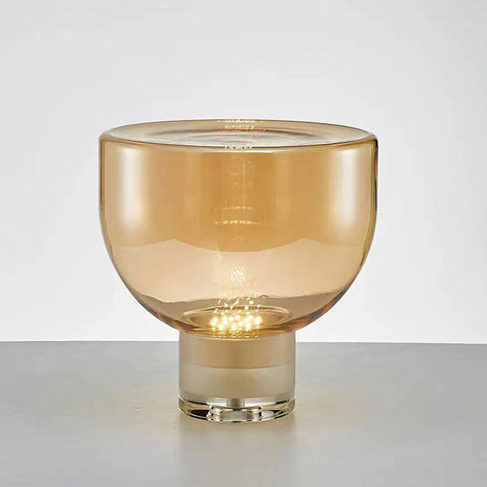 Modern Style Geometric Night Table Lamps Glass 1 Light Table Lamp