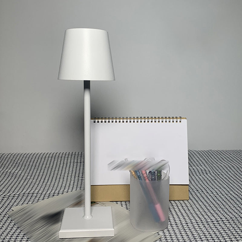 Modern Style Drum Night Table Lamps Metal 1 Light Table Lamp