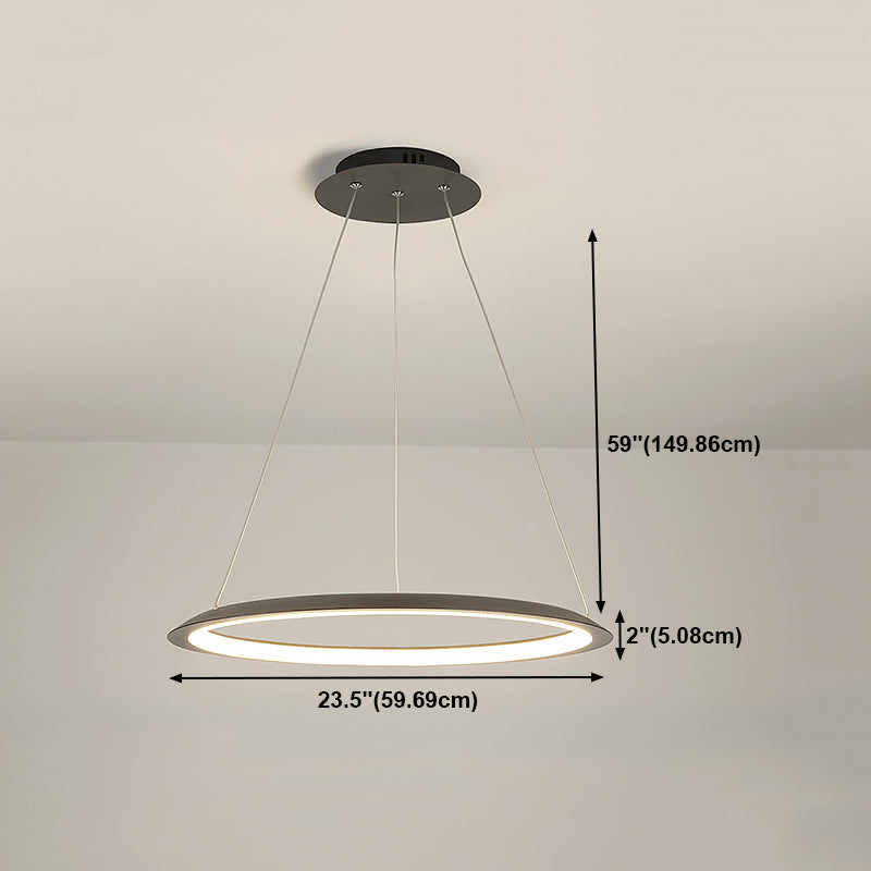 Metal Round Shape Flush Ceiling Light Modern Style 1 Light Flush Mount Lighting Fixtures