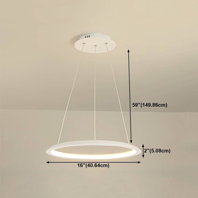 Metal Round Shape Flush Ceiling Light Modern Style 1 Light Flush Mount Lighting Fixtures