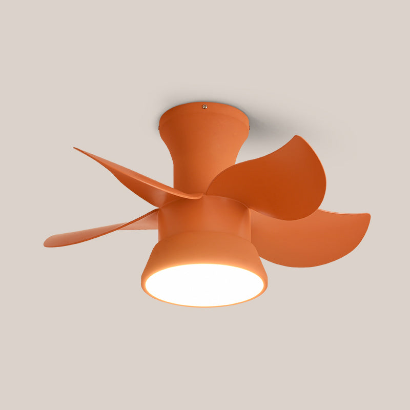 1-Light Ceiling Fan Light LED Ceiling Mount Lamp with Acrylic Shade for Kid's Room