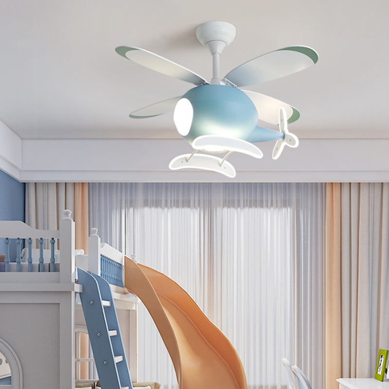Modern Style Ceiling Fan Lamp Metal Multi Light Ceiling Fan Lighting for Children's Room