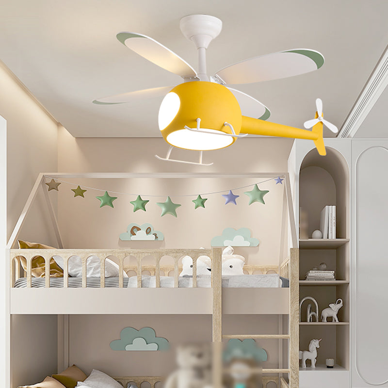 Modern Style Ceiling Fan Lamp Metal Multi Light Ceiling Fan Lighting for Children's Room