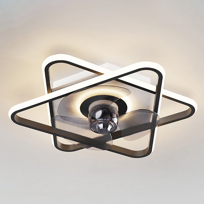 Modern Style Ceiling Fan Lamp Metal Multi Light Ceiling Fan Lighting for Bedroom