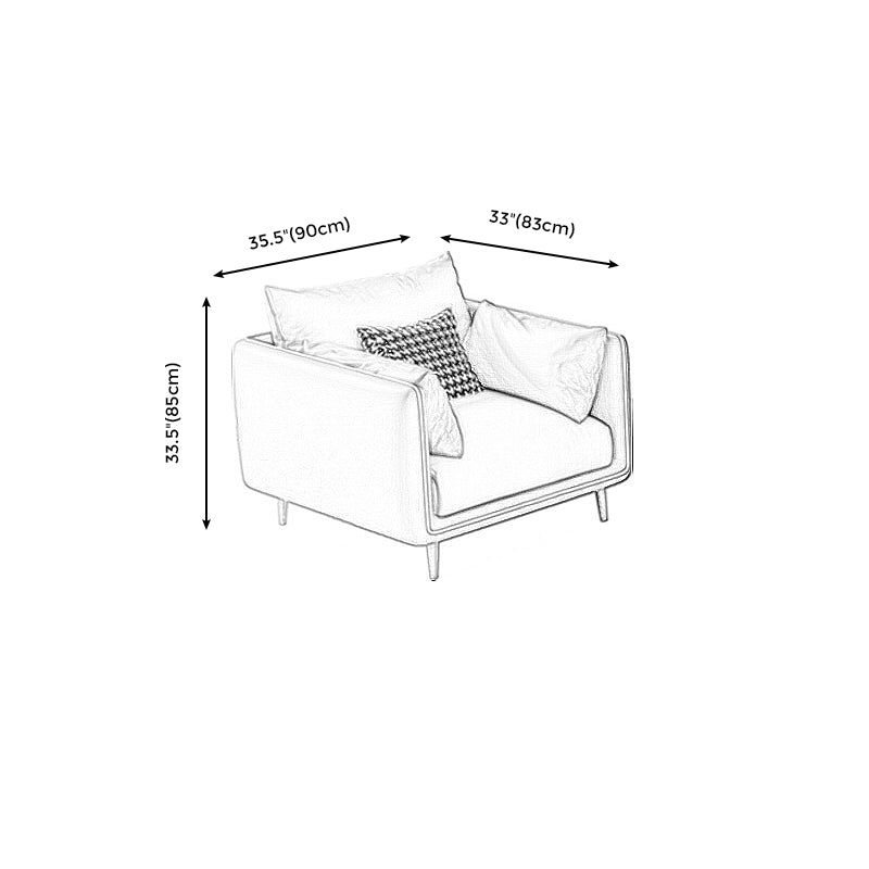 Stain-Resistant Living Room Sofa Pillow Top Arm Standard Settee