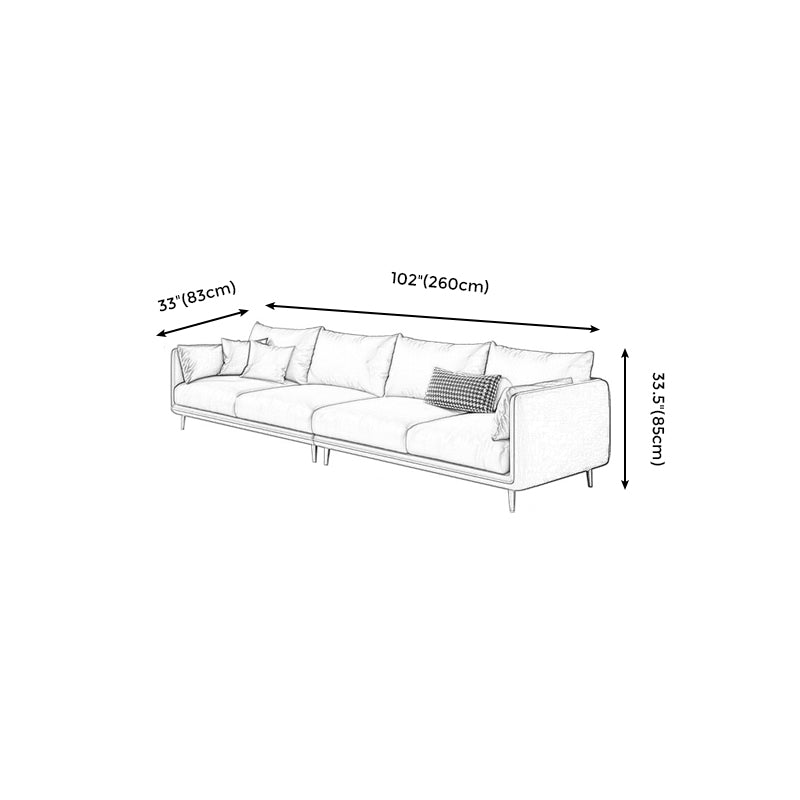 Stain-Resistant Living Room Sofa Pillow Top Arm Standard Settee